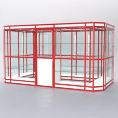 Павильон торговый из профиля островной №3в, Белый + Красный