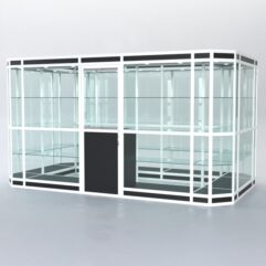 Павильон торговый из профиля островной №3в, Черный+Белый