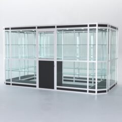 Павильон торговый из профиля островной №3в, Черный