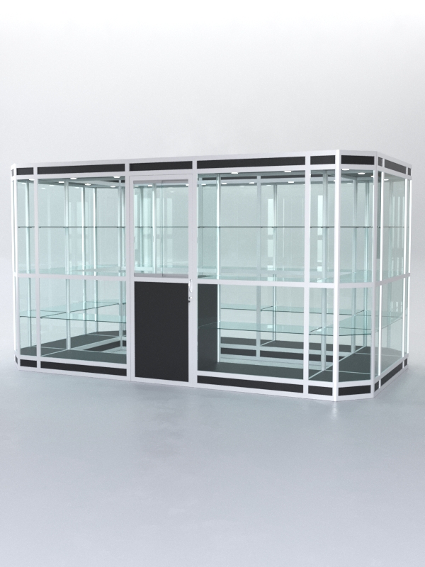 Павильон торговый из профиля островной №3в, Черный