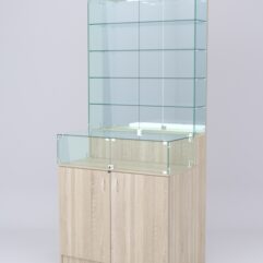 Витрина СОТА №7, задняя стенка Зеркало, Дуб Сонома