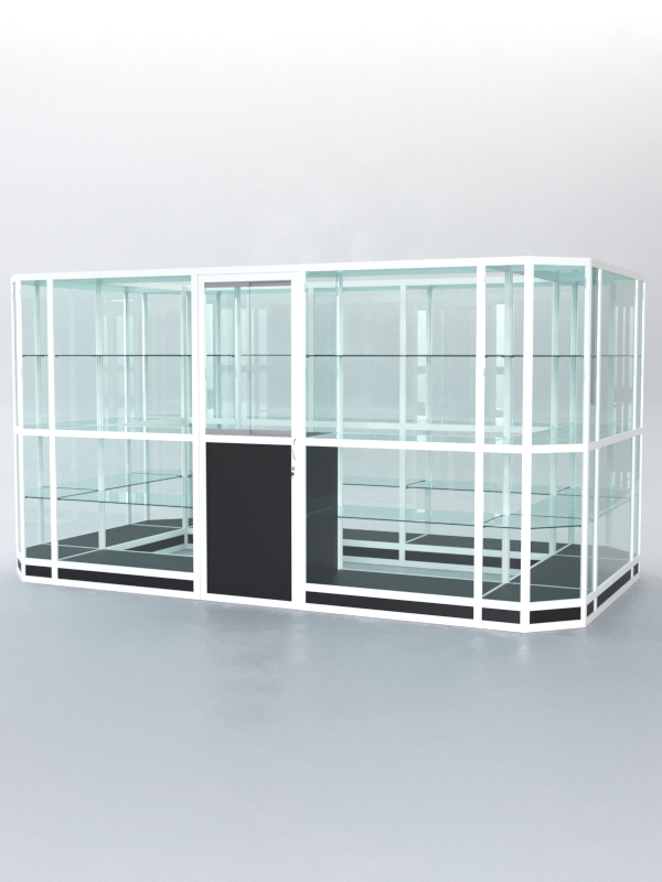 Павильон торговый из профиля островной №3г, Черный+Белый