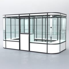 Павильон торговый из профиля островной №4а, Белый+Черный