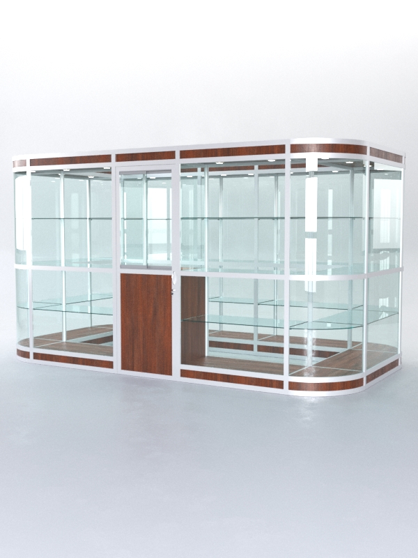 Павильон торговый из профиля островной №4в, Орех