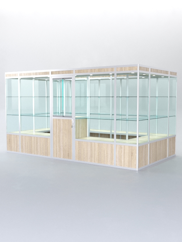 Павильон торговый из профиля островной №2а, Дуб Сонома