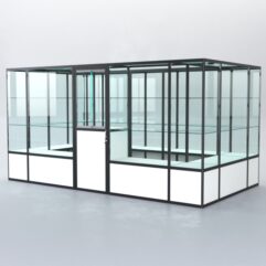 Павильон торговый из профиля островной №2б, Белый+Черный