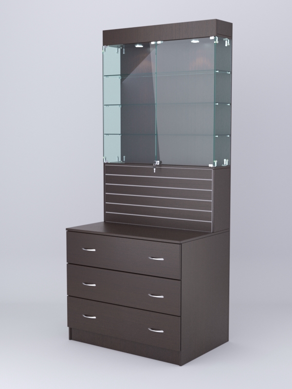 Витрина СОТА №11, задняя стенка ДСП, Дуб Венге