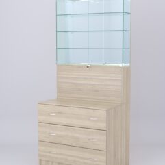 Витрина СОТА №12, задняя стенка Зеркало, Дуб Сонома