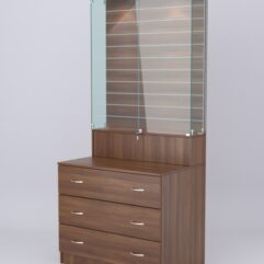 Витрина СОТА №13, задняя стенка Экономпанель, Орех