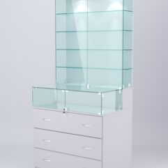 Витрина СОТА №14, задняя стенка ДСП, Серый