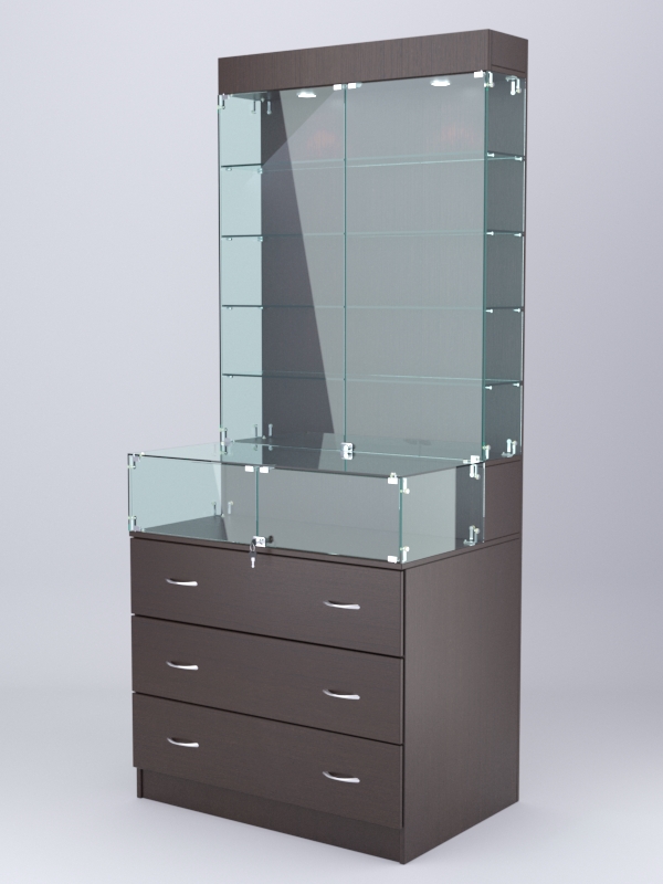 Витрина СОТА №14, задняя стенка ДСП, Дуб Венге