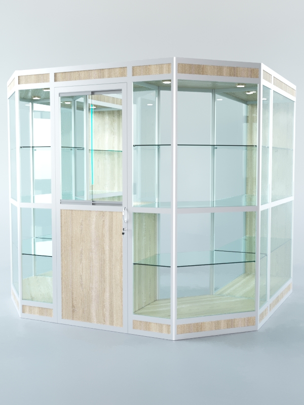 Павильон торговый из профиля пристенный №3в, Дуб Сонома