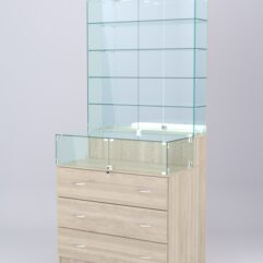 Витрина СОТА №15, задняя стенка Зеркало, Дуб Сонома