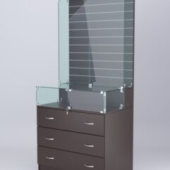 Витрина СОТА №16, задняя стенка Экономпанель, Дуб Венге