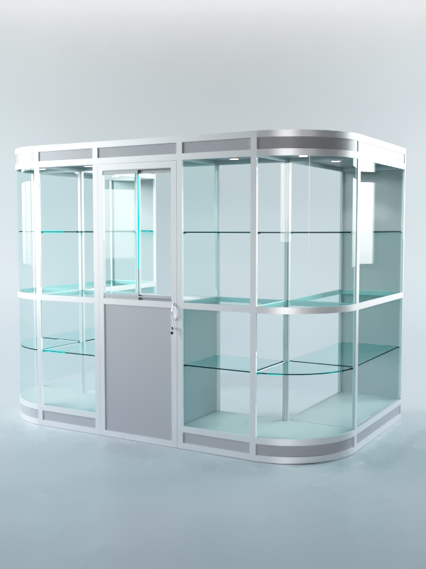 Павильон торговый из профиля пристенный №4в, Серый