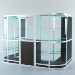 Павильон торговый из профиля пристенный №4г, Дуб Венге