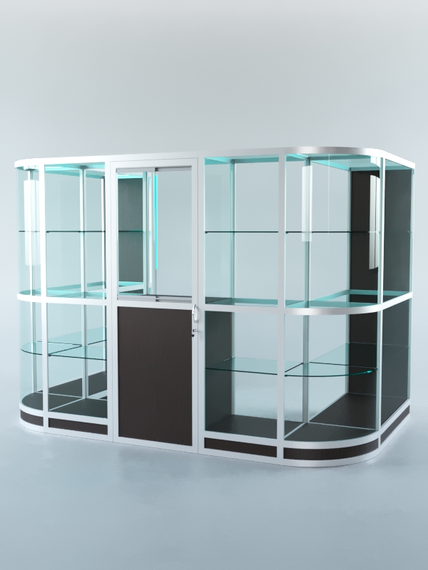 Павильон торговый из профиля пристенный №4г, Дуб Венге