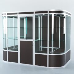 Павильон торговый из профиля пристенный №8а, Дуб Венге