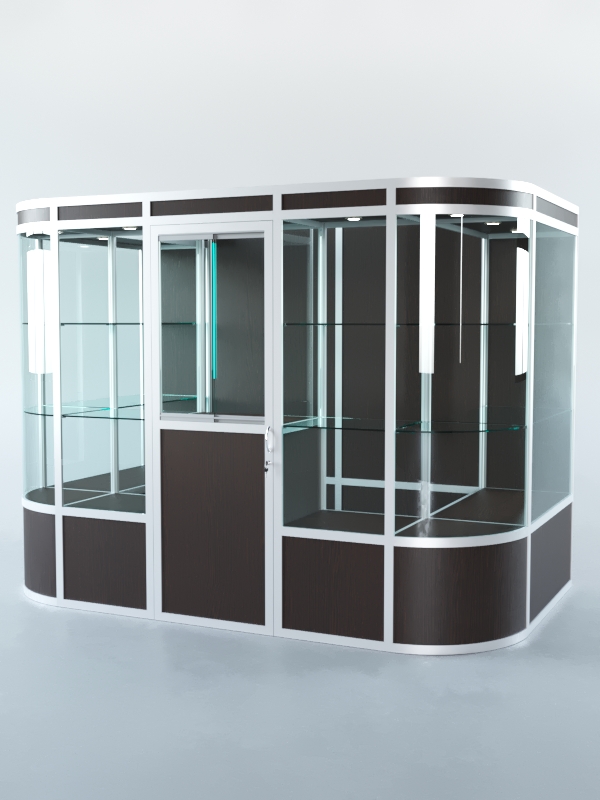 Павильон торговый из профиля пристенный №8а, Дуб Венге