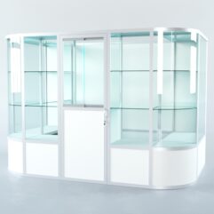 Павильон торговый из профиля пристенный №8б, Белый