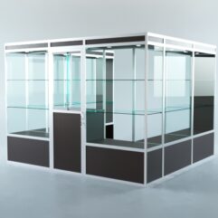 Павильон торговый из профиля пристенный №5а, Дуб Венге