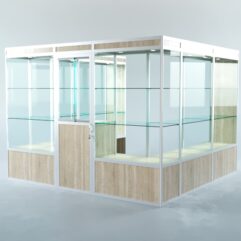 Павильон торговый из профиля пристенный №5а, Дуб Сонома