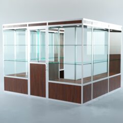 Павильон торговый из профиля пристенный №5а, Орех