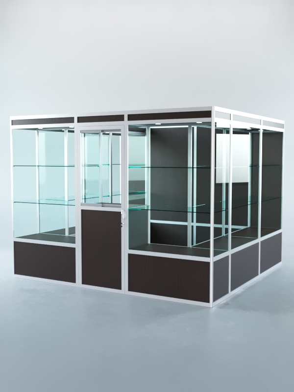 Павильон торговый из профиля пристенный №9а, Дуб Венге