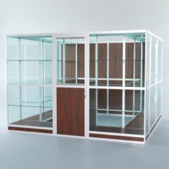 Павильон торговый из профиля пристенный №9г, Орех