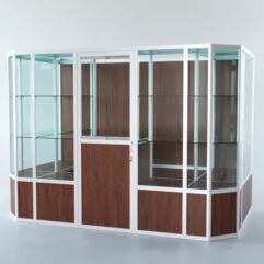 Павильон торговый из профиля пристенный №10б, Орех