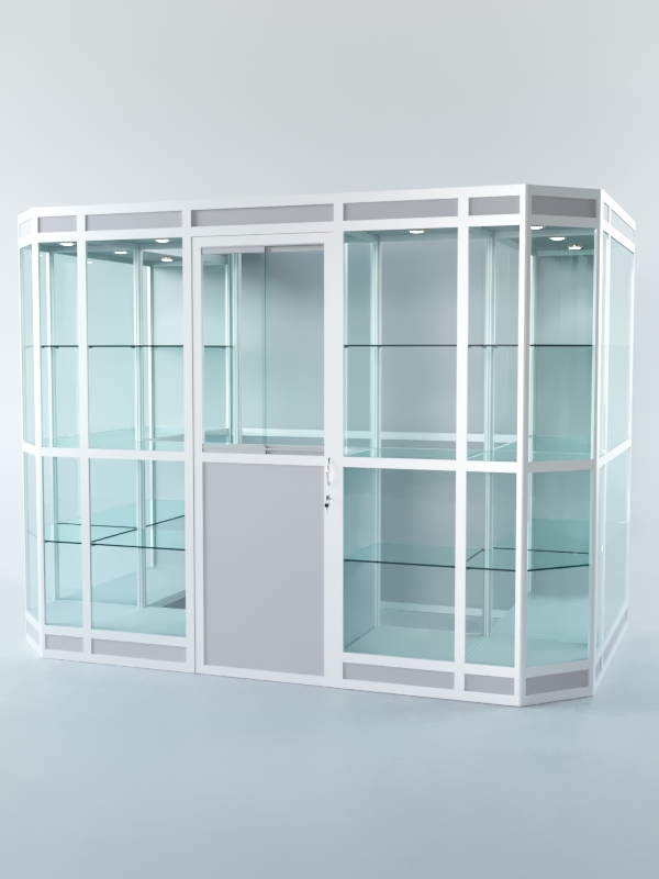 Павильон торговый из профиля пристенный №10в, Серый