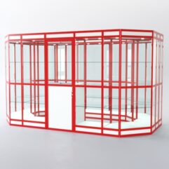 Павильон торговый из профиля островной №5в, Белый + Красный