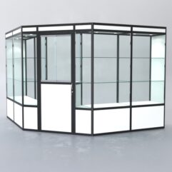 Павильон торговый из профиля угловой №7а, Белый+Черный