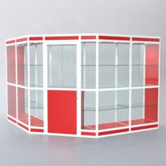 Павильон торговый из профиля угловой №7в, Красный+Белый