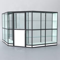 Павильон торговый из профиля угловой №7г, Белый+Черный