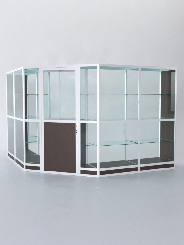 Павильон торговый из профиля угловой №7г, Дуб Венге