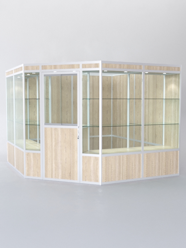 Павильон торговый из профиля угловой №8а, Дуб Сонома