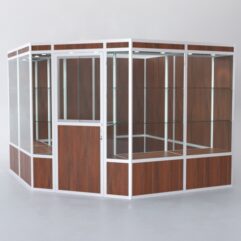 Павильон торговый из профиля угловой №8а, Орех