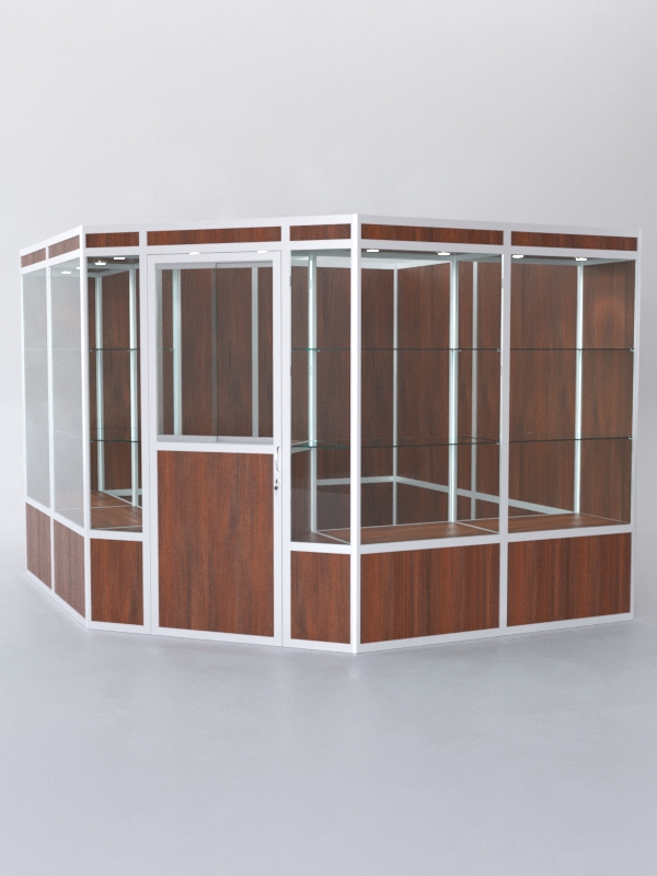 Павильон торговый из профиля угловой №8а, Орех