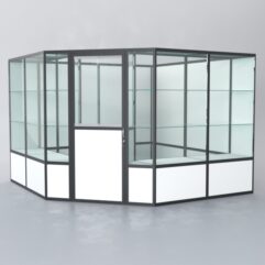 Павильон торговый из профиля угловой №8б, Белый+Черный