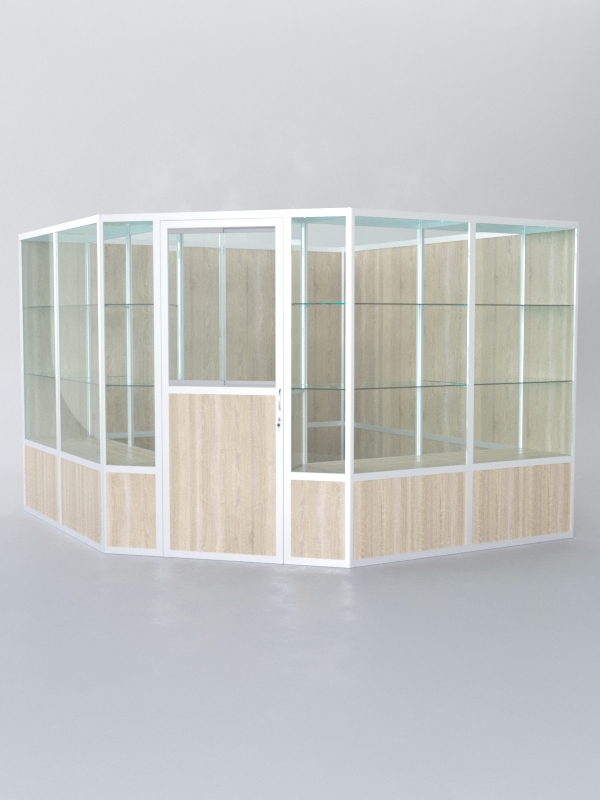 Павильон торговый из профиля угловой №8б, Дуб Сонома