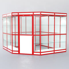 Павильон торговый из профиля угловой №8в, Белый + Красный