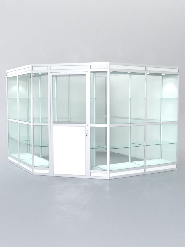 Павильон торговый из профиля угловой №8в, Белый