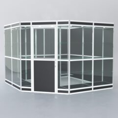 Павильон торговый из профиля угловой №8в, Черный+Белый