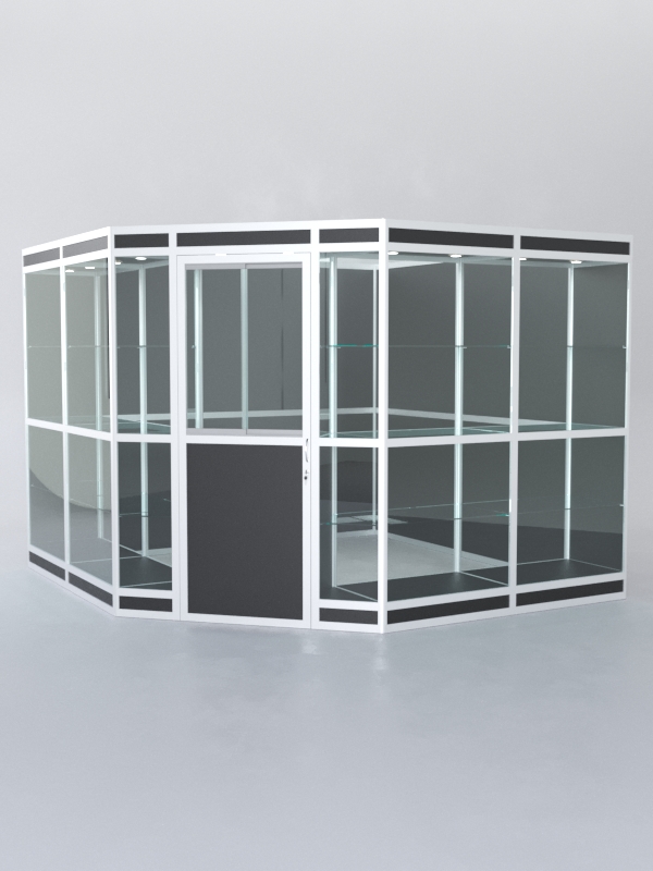 Павильон торговый из профиля угловой №8в, Черный