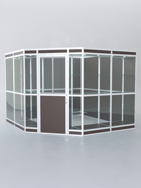 Павильон торговый из профиля угловой №8в, Дуб Венге