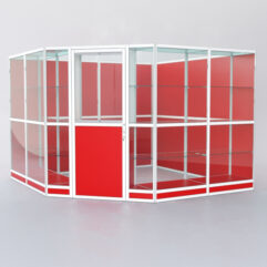 Павильон торговый из профиля угловой №8г, Красный+Белый