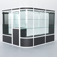 Павильон торговый из профиля угловой №2а, Черный+Белый