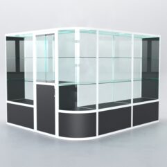 Павильон торговый из профиля угловой №2б, Черный+Белый