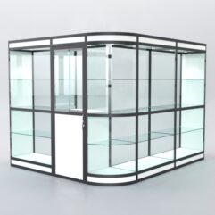 Павильон торговый из профиля угловой №2в, Белый+Черный